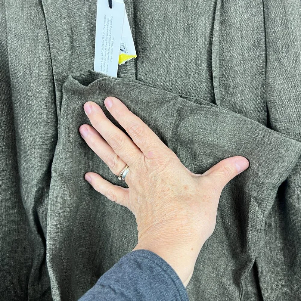 Banana Republic Soho High-Rise Wide-Leg Linen Pant Size 10P - Picture 9 of 10